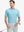 Model in LIGHT BLUE Jacquard Polo posing with golf club — active and athletic on the front view