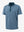 3D view of blue denim stripe upgraded two-tone striped quick dry polo shirt.