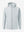 Reflective hooded softshell jacket in light gray, clean 3D front view highlighting modern design.