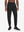 Front lower body view of model wearing BLACK Performance Tapered Sports Joggers