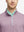 Front view from nose to chest of model wearing dusty rose melange moisture wicking quarter zip pullover