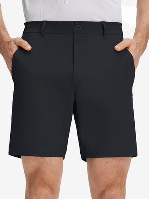 Flat Front Flex Cotton Blend Golf Shorts