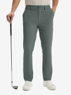 Water Repellent Classic Fit Flat Front Golf Dress Pants