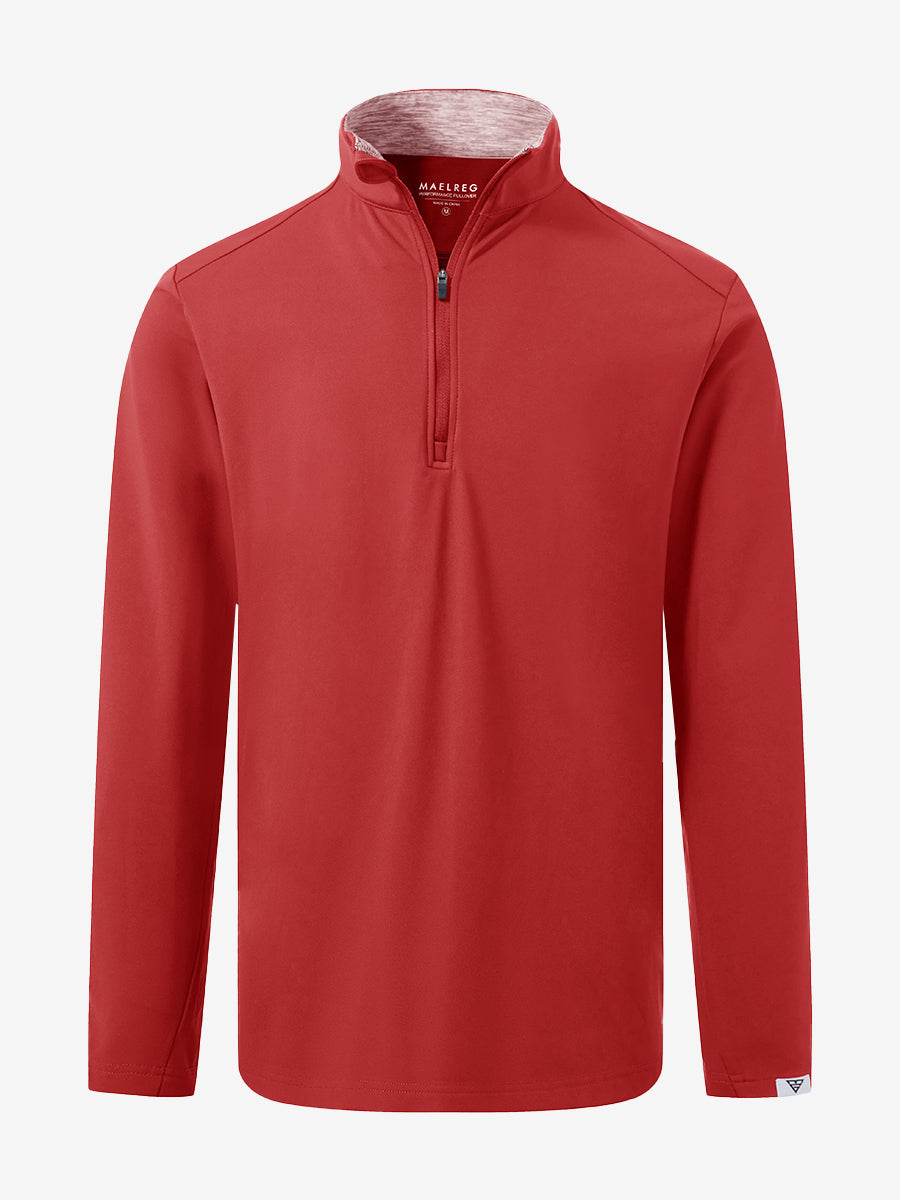 Classic Solid Pocket Fleece Quarter Zip Pullover