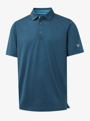 NAVY BLUE Your Favorite Jacquard Polo 3D product render