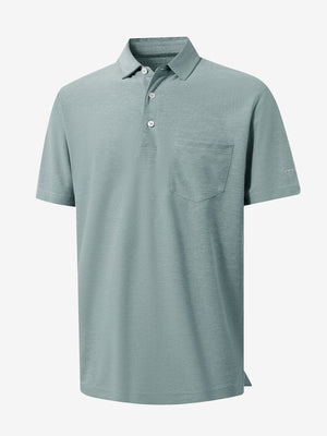 Moisture Wicking Heather Chest Pocket Golf Shirts