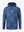 Front 3D view of youth full print hoodies pullover showing detailed fabric and fit, navy colorful flower.