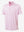 Front 3D view of Performance quick dry print golf polos in white pink floral, clean athletic design