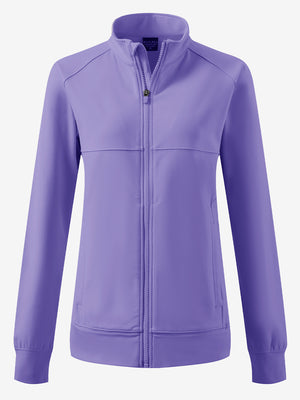 Women's Water-Resistant Stretch Fleece Lined Jacket in lavender, 3D product view
