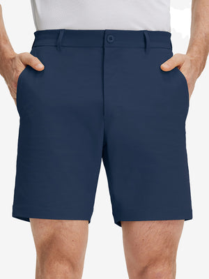 Flat Front Flex Cotton Blend Golf Shorts