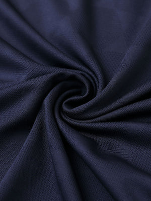 Close-up of navy modern texture stylish polo fabric showing surface detail.