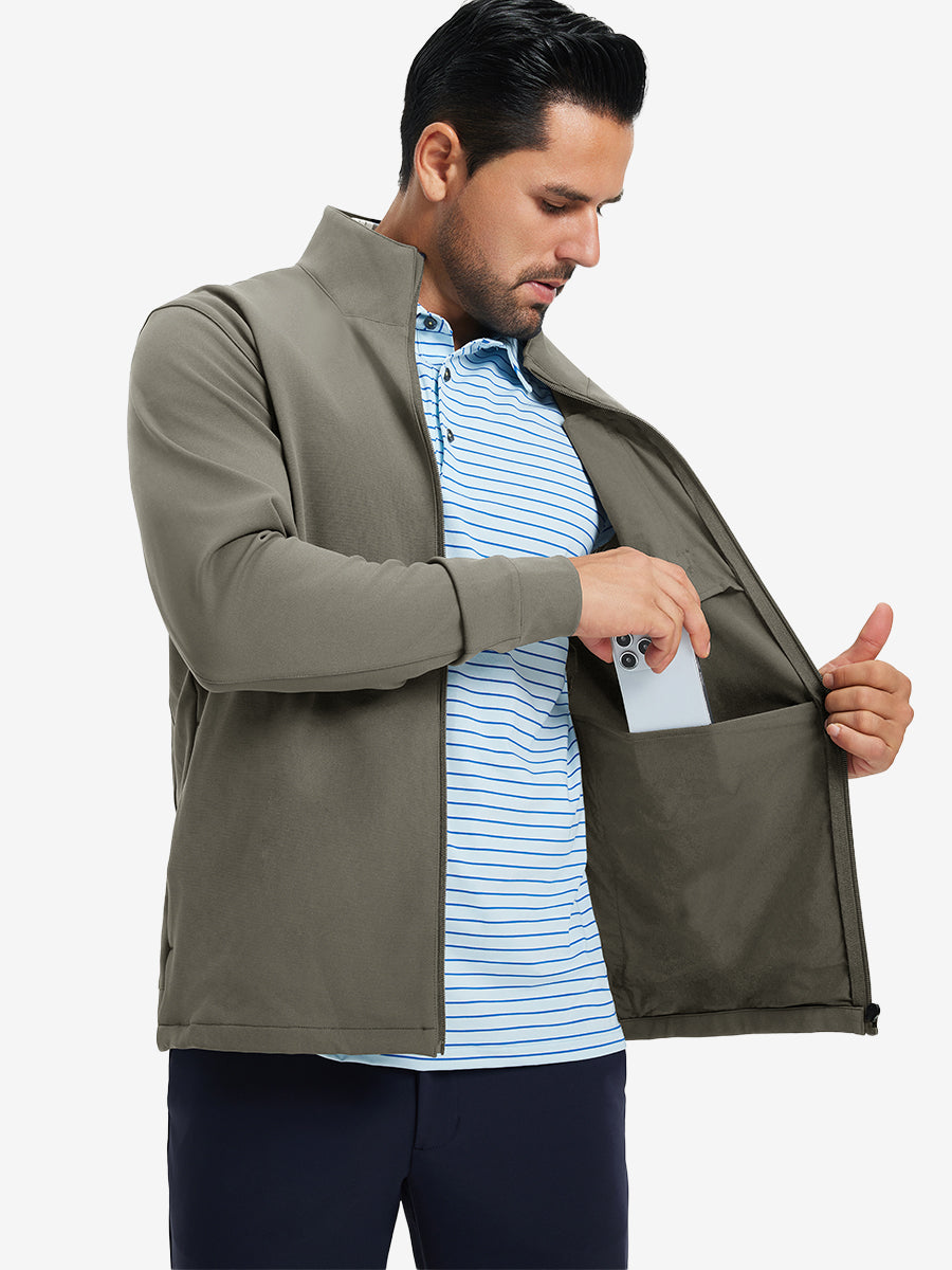 Water-Resistant Zip Up Golf Jacket