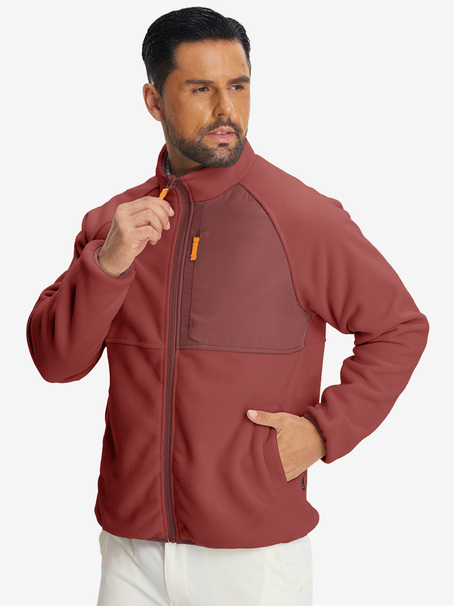 Reversible Fleece Jacket with 5 Pockets