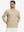 Model wearing lightweight water-resistant outerwear jacket, khaki, front upper body view