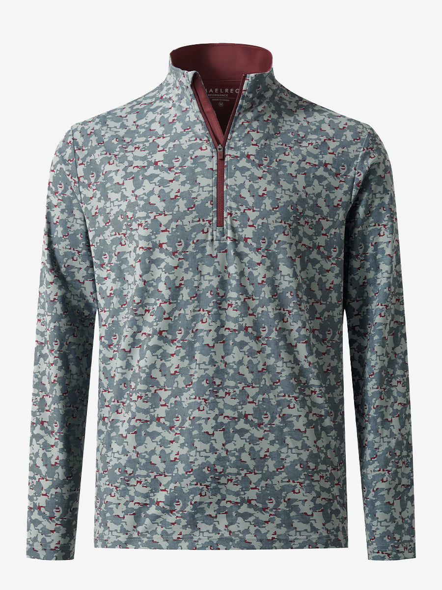 Full Print Quarter Zip Pullover