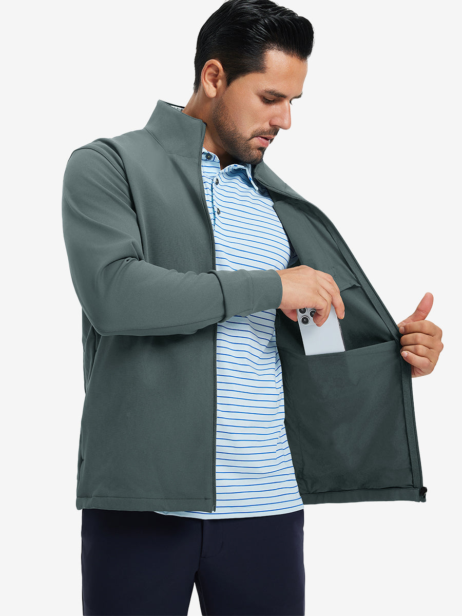 Water-Resistant Zip Up Golf Jacket
