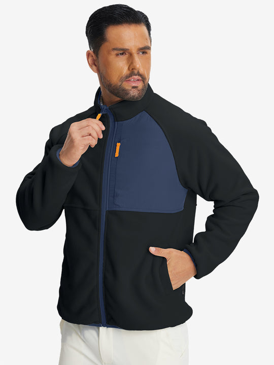 Reversible Fleece Jacket with 5 Pockets