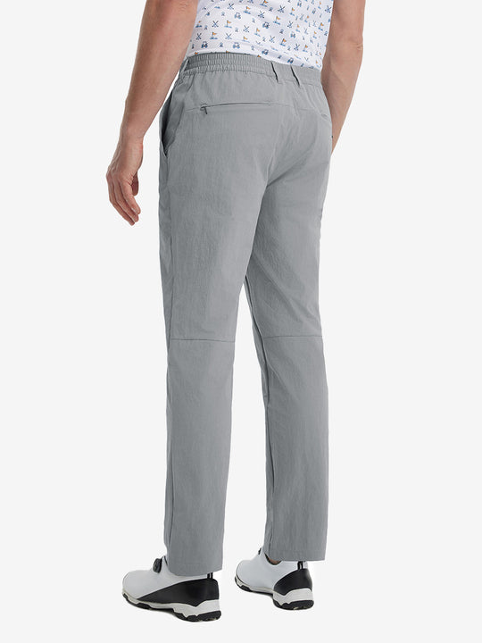 Rear lower leg view of Performance Water Resistant Pants in NEUTRAL GREY，showing fabric texture and fit.
