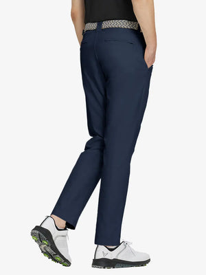 NAVY Water Resistant Everyday Pants back view, model's lower body with both hands in pockets