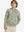 Model front upper body with one hand in pocket, stylish youth full print hoodies pullover in beryl green camo.