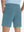 Back lower body view of model wearing the blue stretch soft flat front dress golf shorts, highlighting the rear design