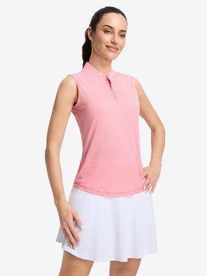Women‘s Q-Zip Pin Striped Golf Shirts