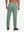 Back lower body view showing beryl green soft sweatpants with 4 zipper pockets