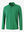 Front 3D view of Long sleeve pinstripe jersey polo in green stripe with sharp stripe pattern