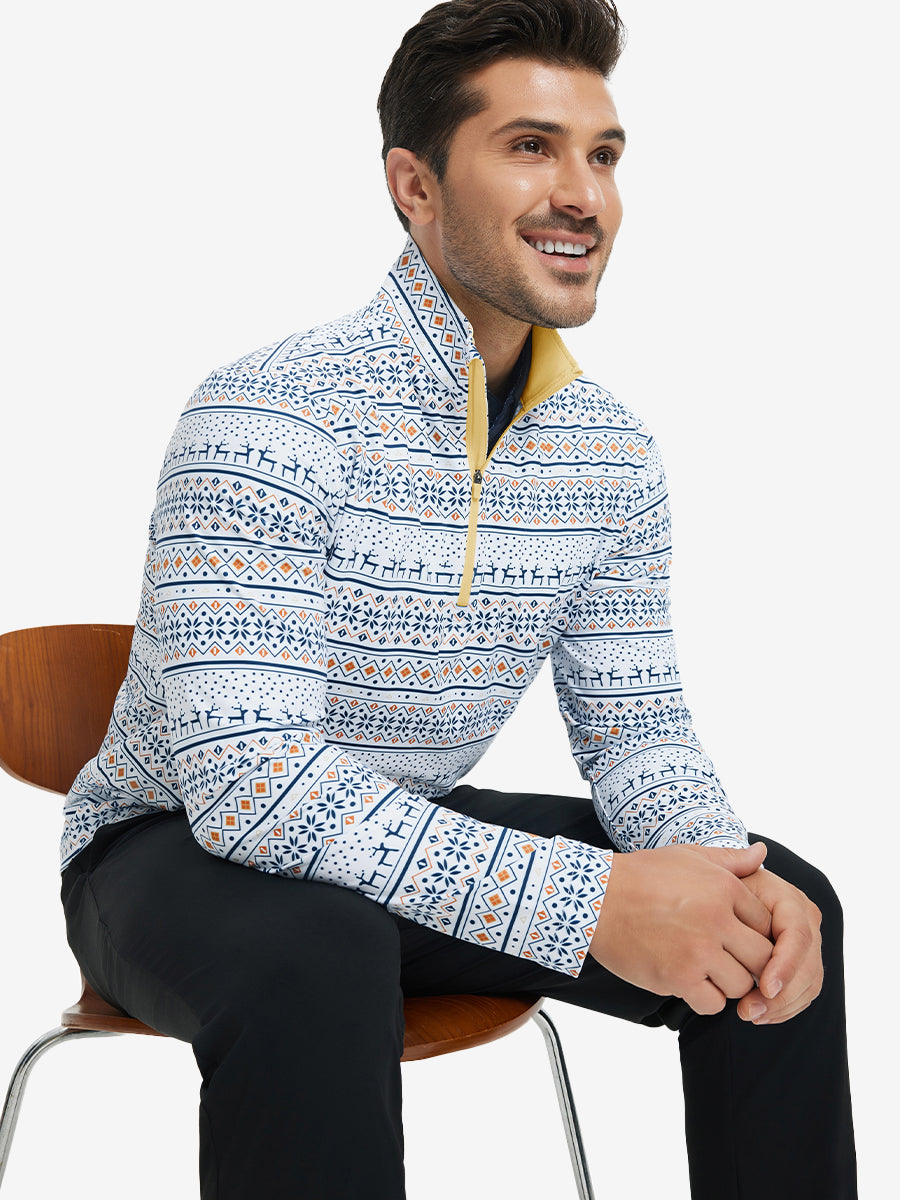 Full Print Lightweight Quarter Zip Pullover