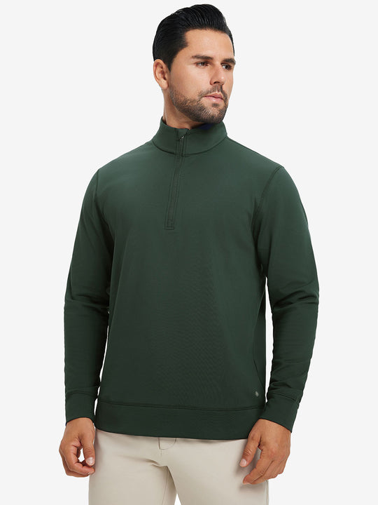 Ultra-Soft Brushed Fleece Lining Quarter zip Sweatshirt