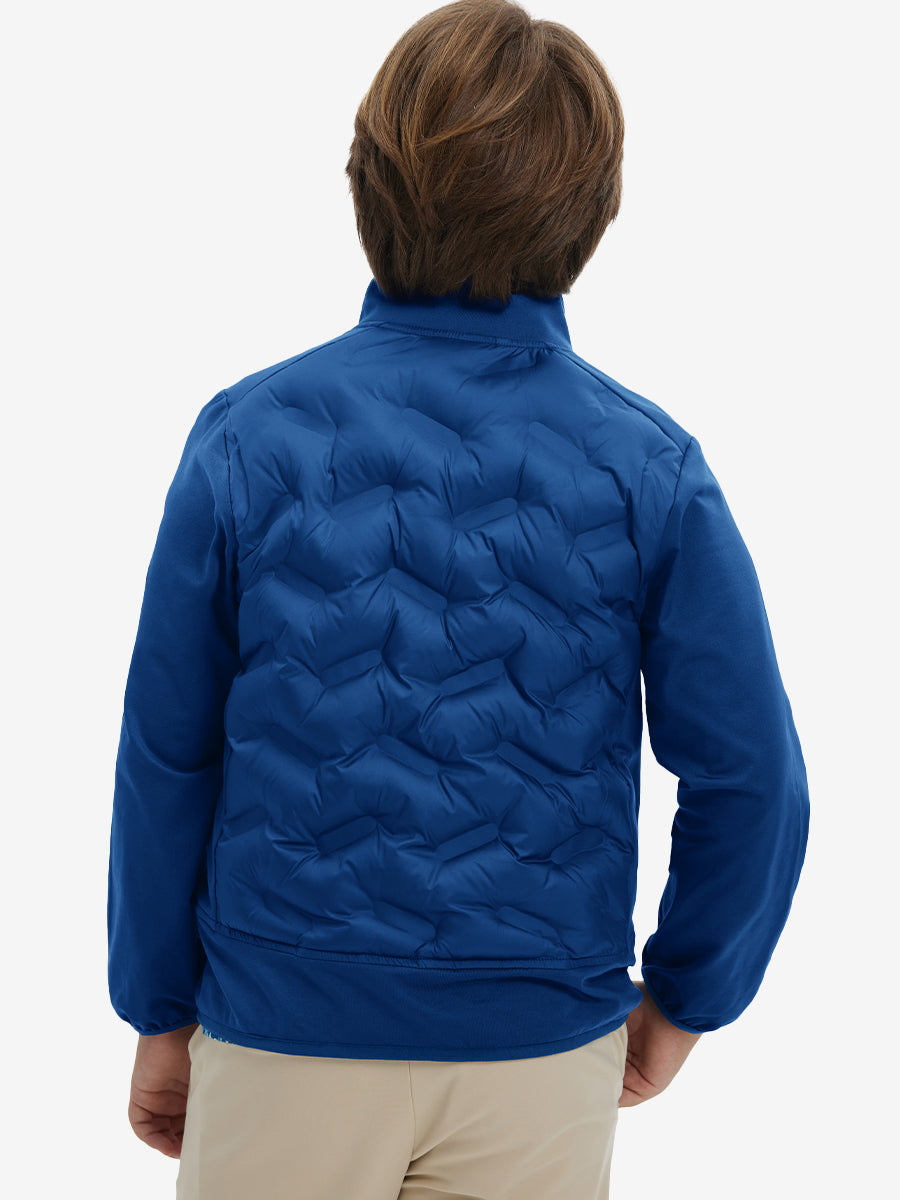 Boys Windproof Puffer Jacket with Pockets