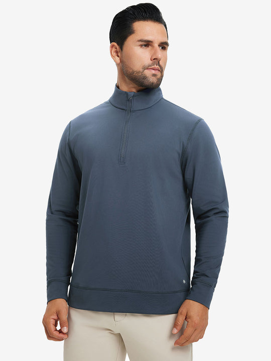 Ultra-Soft Brushed Fleece Lining Quarter zip Sweatshirt