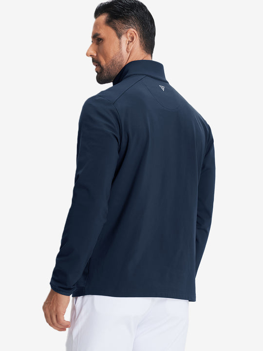 Classic Solid Pocket Fleece Quarter Zip Pullover