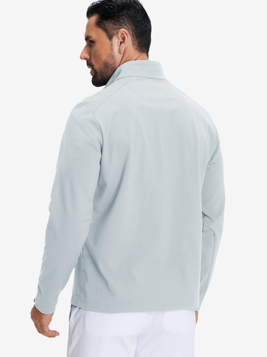 Classic Solid Pocket Fleece Quarter Zip Pullover