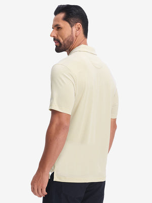 Comfy Breathable Pin-Stripe Golf Polos