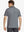 Back half-body view of LIGHT GREY Chest Print Polo Shirts