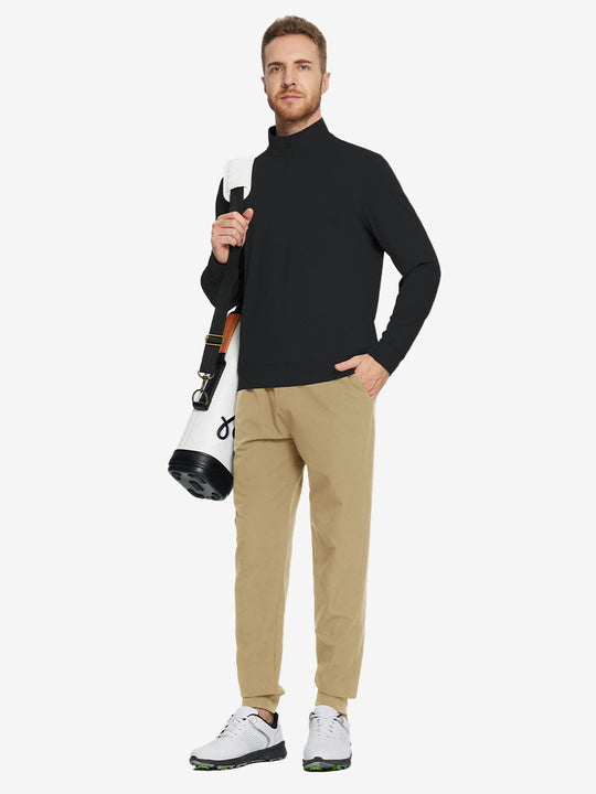 Quarter Zip Melange Pullover