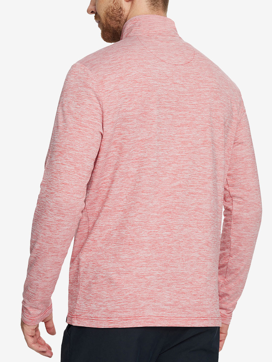 Heather Pinstripe Brushed Dry Fit Quarter Zip Pullover