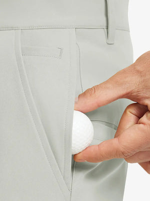 Close-up of front pocket on Water Repellent 8 Pockets Pants in SILVER GREY，highlighting pocket design.