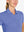 Close-up front view from nose to chest in HAZE BLUE Women's Performance Solid Polo