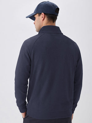 Heather Textured Quarter Zip Pullover
