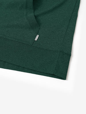 Hem detail of the Brick Heather Athletic Golf Hoodie, highlighting clean stitching and neat design.