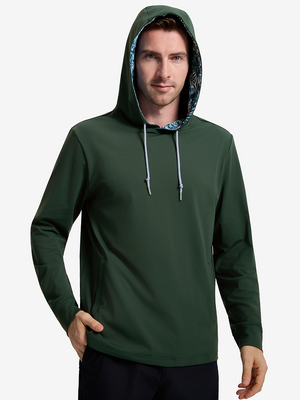 Soft Stretchy Hoodies with Inner Print Hood