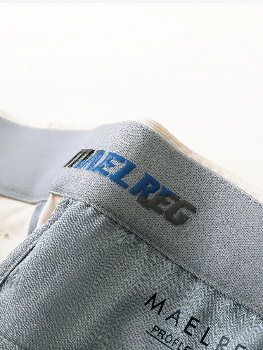 LIGHT KHAKI Water Resistant Everyday Pants close-up of waistband inner logo detail