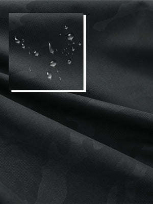 Water-Resistant Embossed Short Sleeve Q-Zip Hoodies