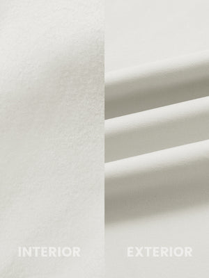 Close-up of inside and outside fabric of water-resistant fleece golf vest in oyster grey, highlighting material texture and durability for optimal performance.