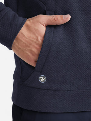 Heather Textured Quarter Zip Pullover