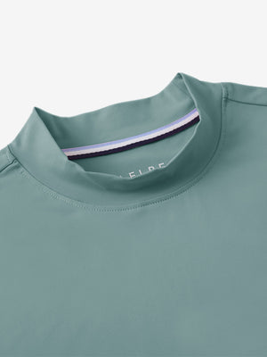 Tops de golf sin mangas con cuello simulado y tecnología de absorción de humedad para mujer