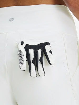 Pantalones cortos de secado rápido 2 en 1 de talle alto para mujer con 7 bolsillos