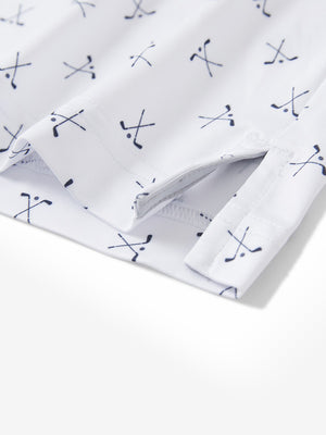 Youth Print Stretch Lightweight Polo Shirts